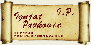 Ignjat Pavković vizit kartica
